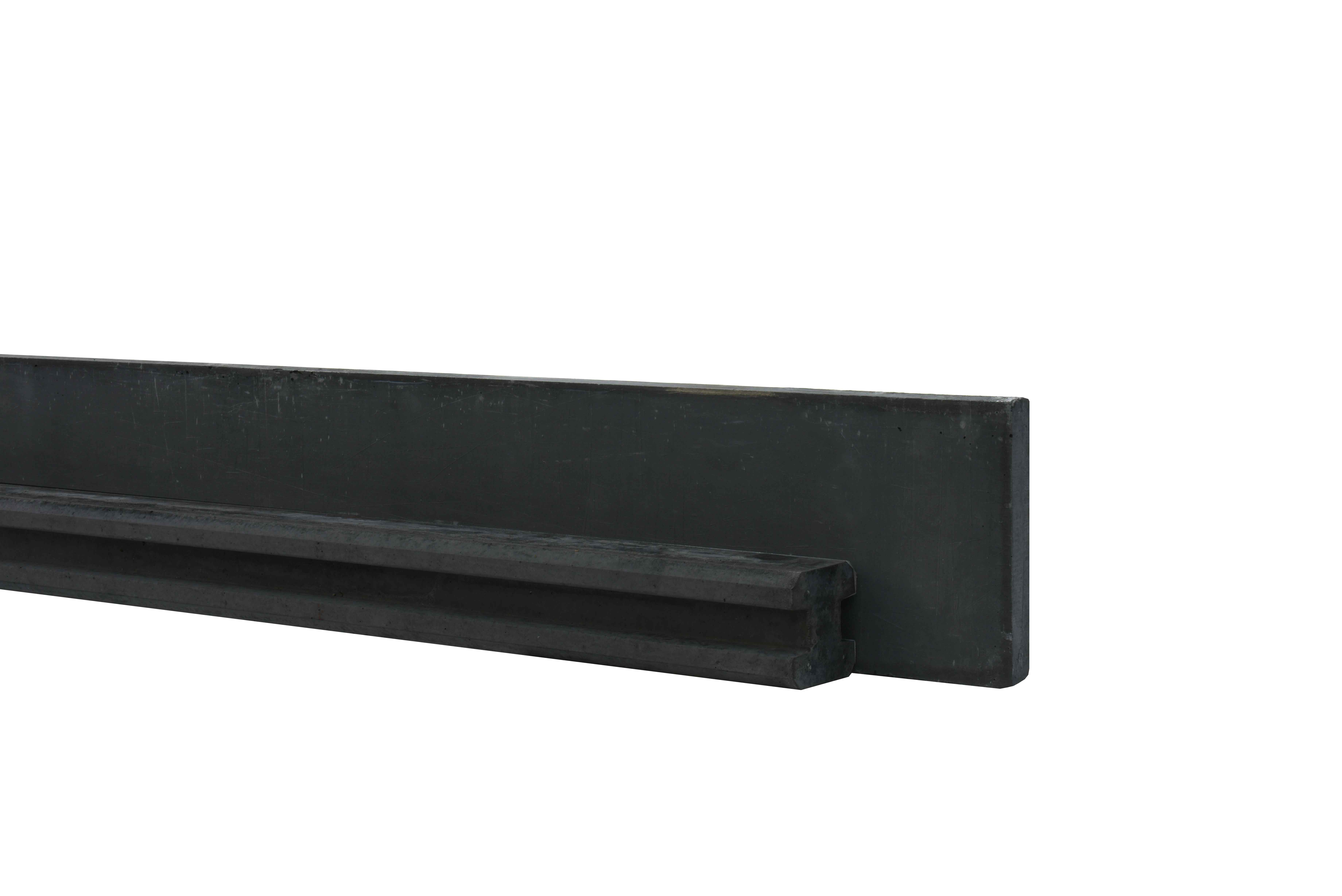 Betonplaat Glad 3.5 x 24 cm (35 x 240 mm) Antraciet Ongecoat - Lengte 180 cm - Afbeelding 1